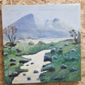 Origineel Schilderij 'Berglandschap met Kabbelende Beek' (40x40 cm) – Aukje Hut