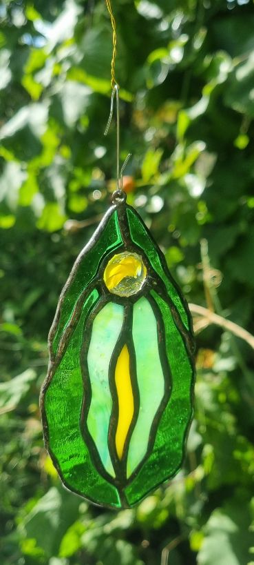 Yoni raamhanger groen/geel